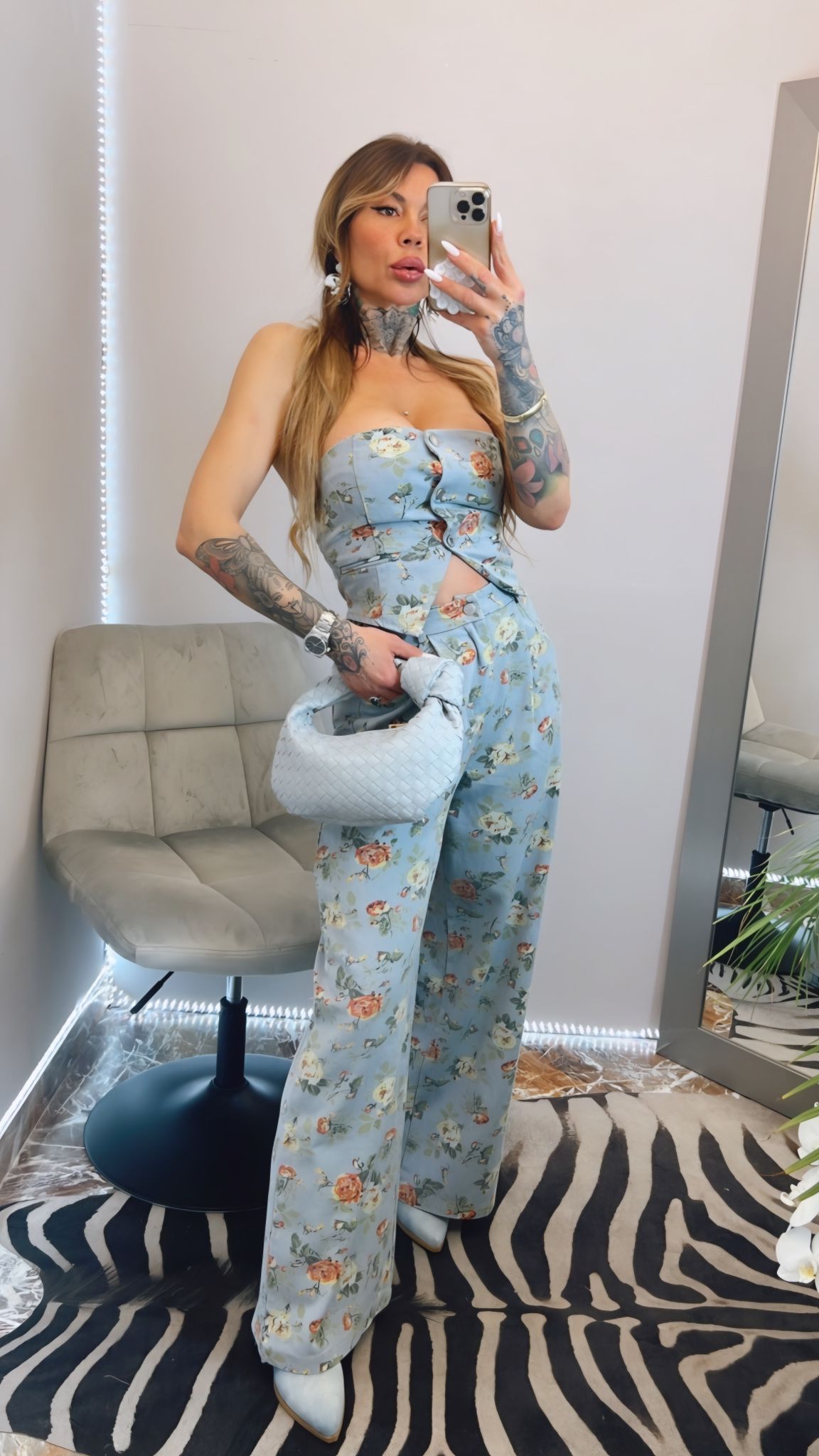 COORDINATO JEANS FLOREALE