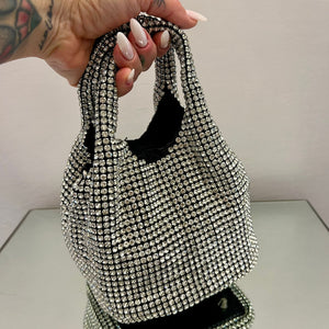 BORSA A SECCHIELLO CON STRASS
