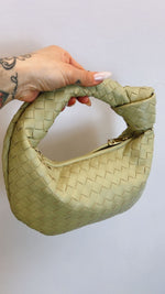 TOTE BAG IN ECOPELLE CON NODO E MOTIVO INTRECCIATO