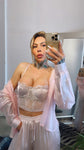 CORSETTO EFFETTO PUSH-UP IN PIZZO E RASO