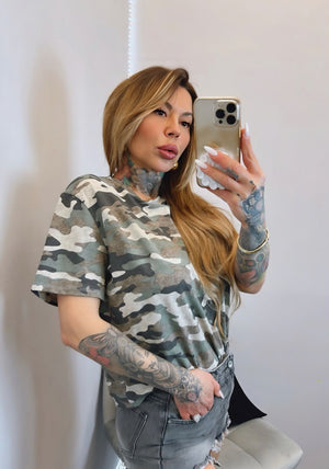 OVERSIZED COTTON T-SHIRT WITH BANDANA