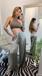 PANTALONI IN RASO OVER
