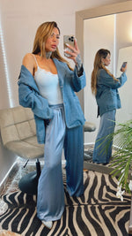 PANTALONI IN RASO OVER