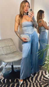 PANTALONI IN RASO OVER