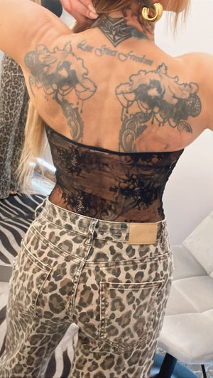 BODY A FASCIA IN PIZZO CHANTILLY