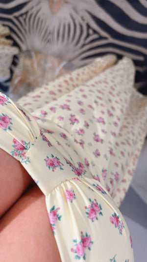FLORAL DRESS WITH CUPS