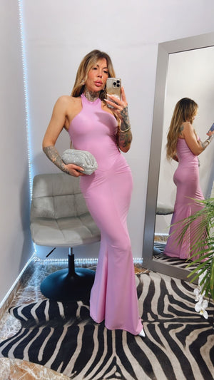 ABITO ELASTICIZZATO IN LYCRA LUCIDA A SIRENA