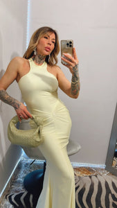 ABITO ELASTICIZZATO IN LYCRA LUCIDA A SIRENA