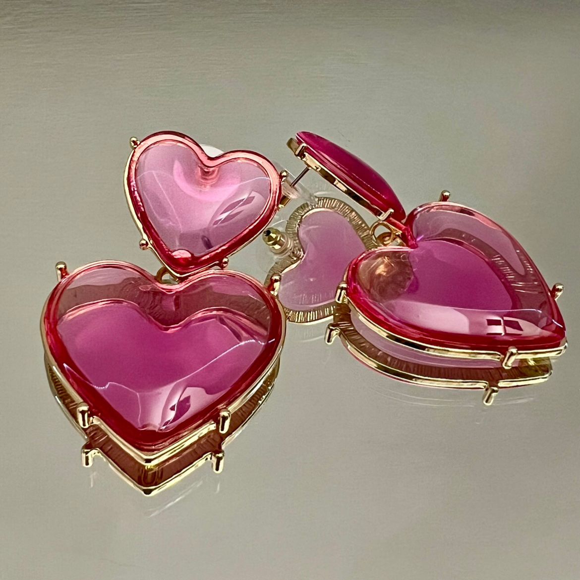 ORECCHINI A PERNO CUORi GRANDI