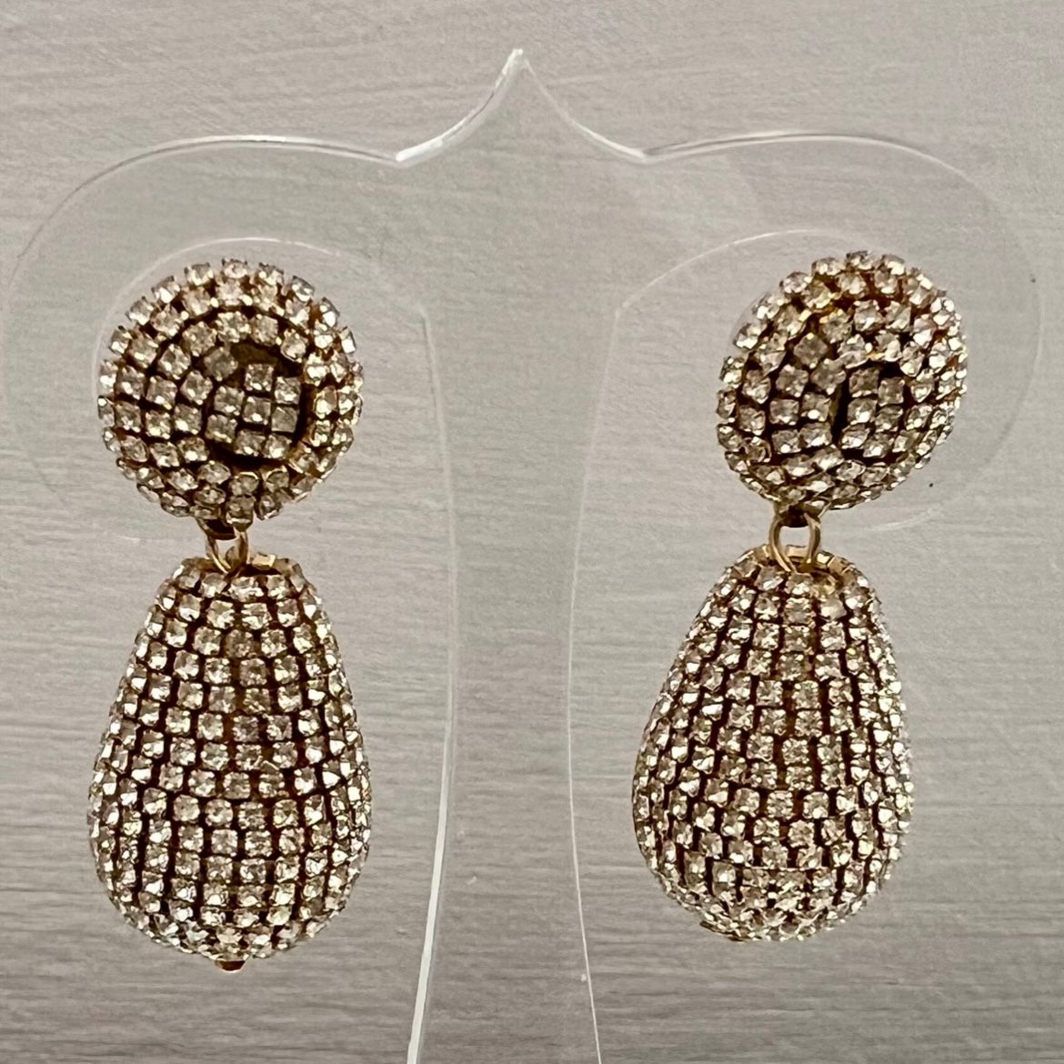 ORECCHINI PENDENTI STRASS GOCCIA