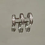 ORECCHINI EAR CUFF STRASS A BAGUETTE
