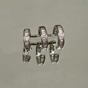 ORECCHINI EAR CUFF STRASS A BAGUETTE