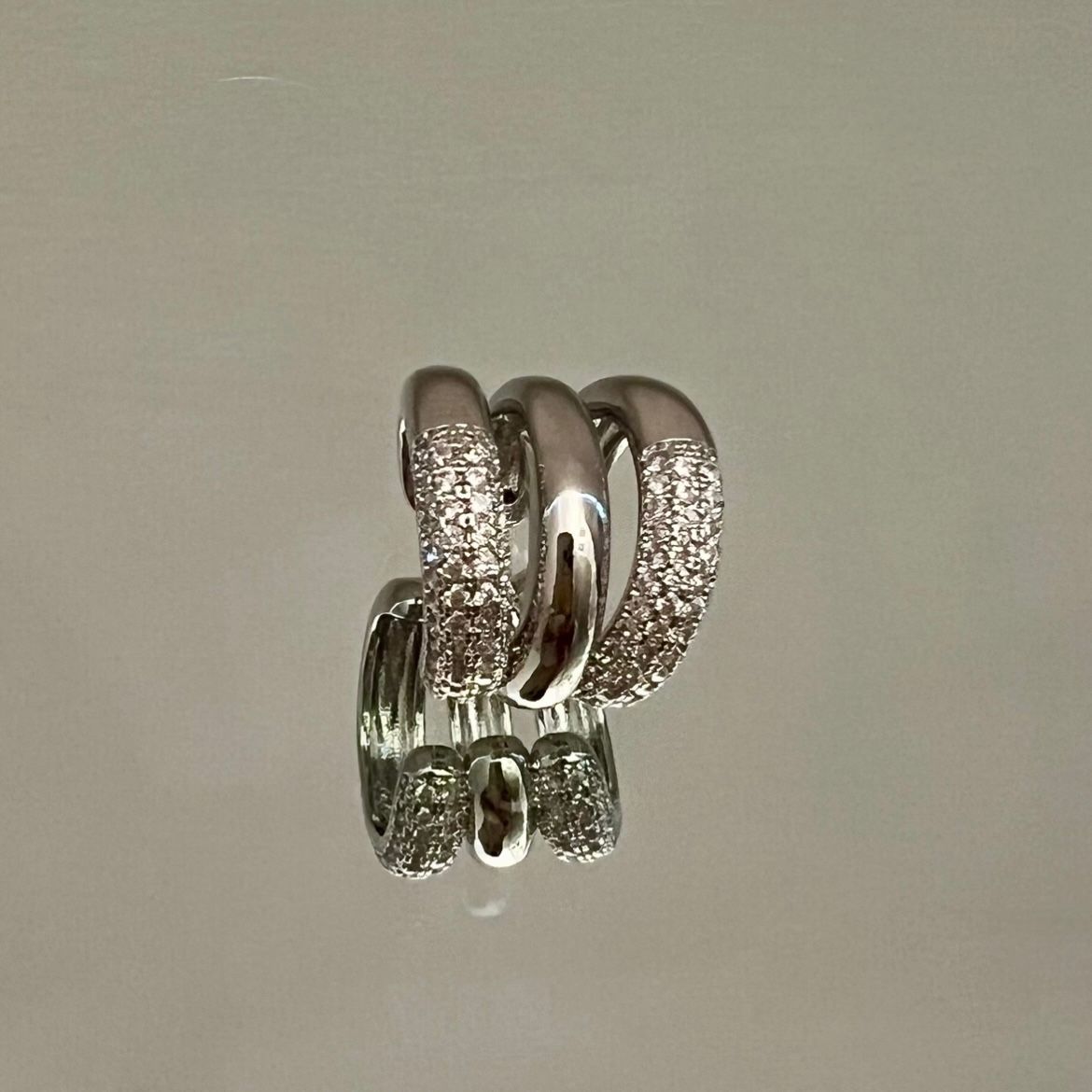 ORECCHINI EAR CUFF MULTIPLO STRASS
