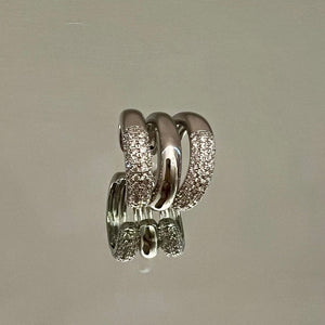 ORECCHINI EAR CUFF MULTIPLO STRASS
