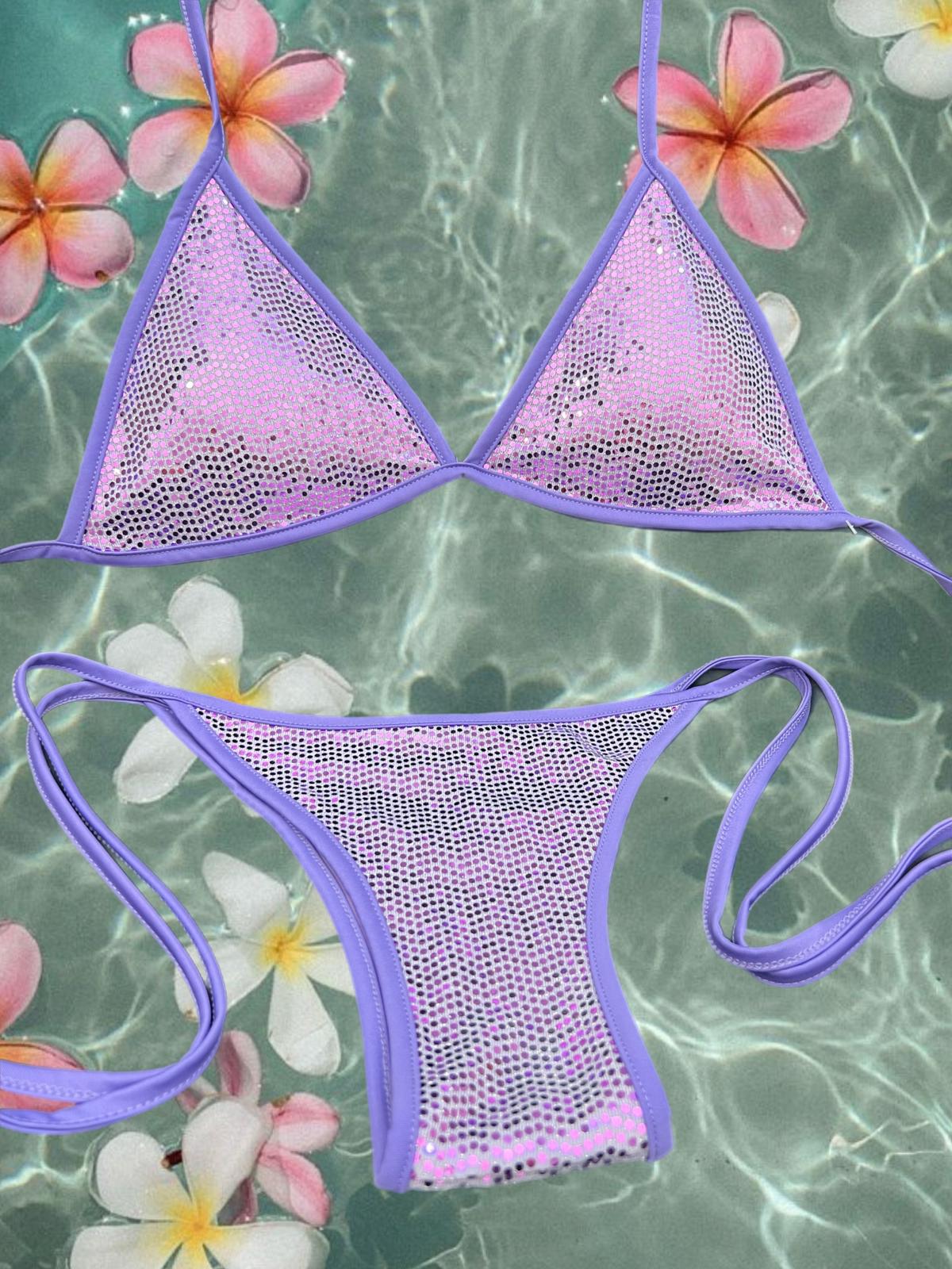 BIKINI MICROPAILLETTES A TANGA