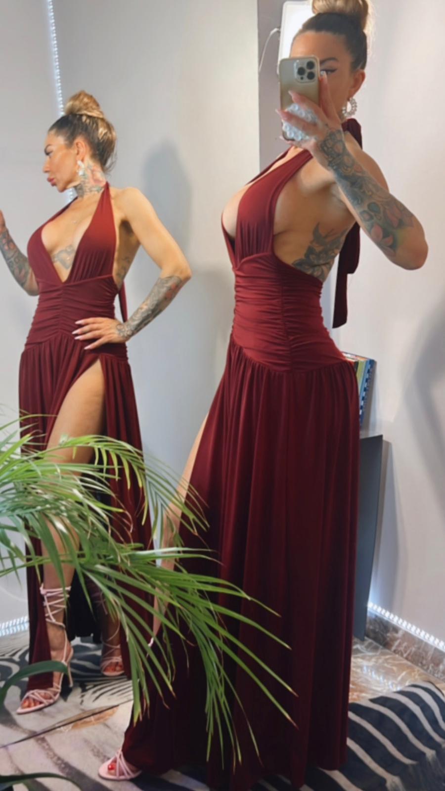 ABITO LUNGO IN LYCRA OPACA