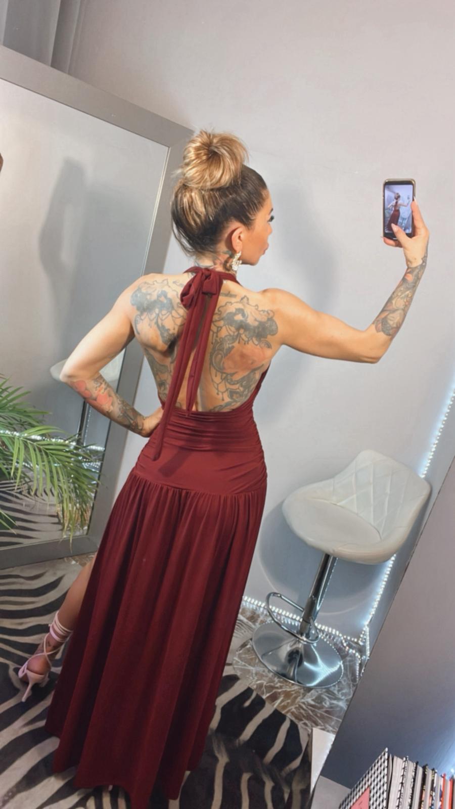 ABITO LUNGO IN LYCRA OPACA
