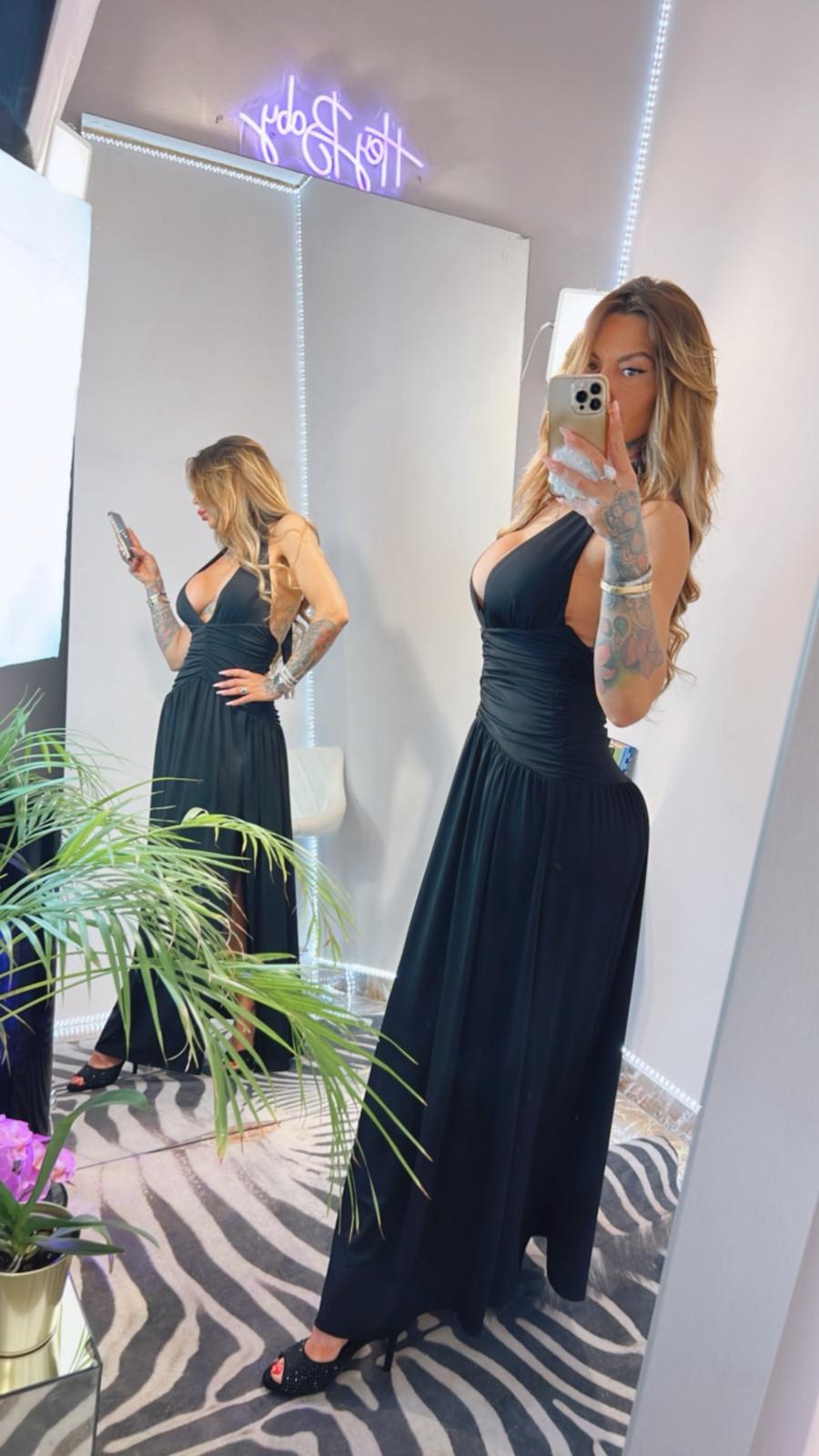 ABITO LUNGO IN LYCRA OPACA