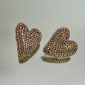 ORECCHINI CUORE STRASS