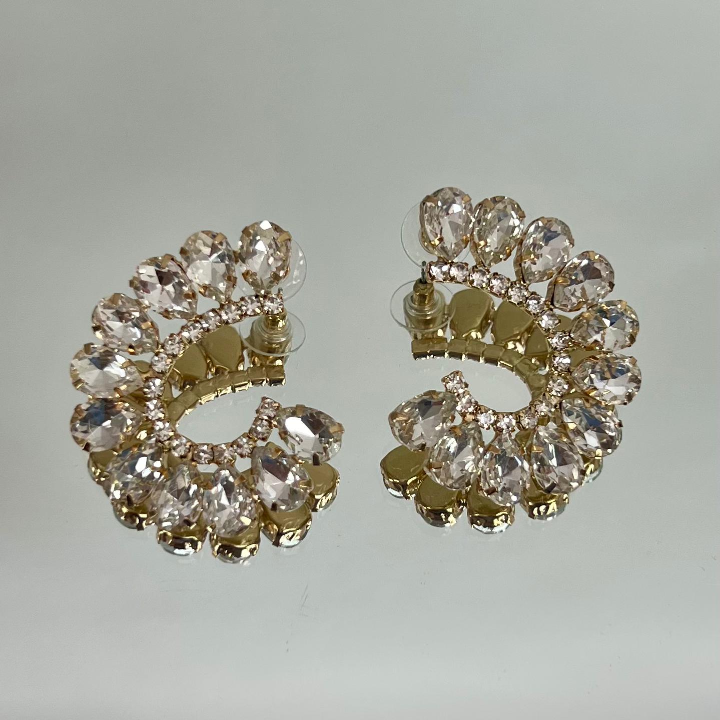 ORECCHINI SEMICERCHIO STRASS GRANDI