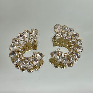 ORECCHINI SEMICERCHIO STRASS GRANDI