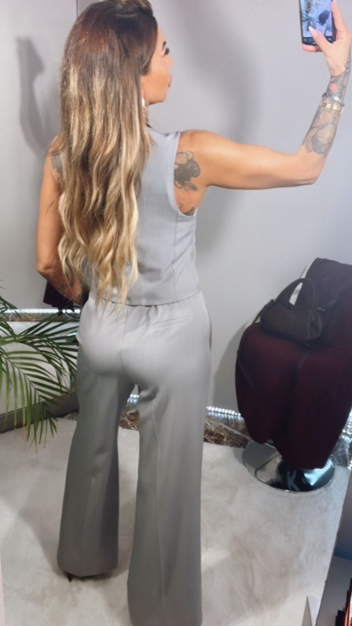 COORDINATO GILET E PANTALONI PALAZZO