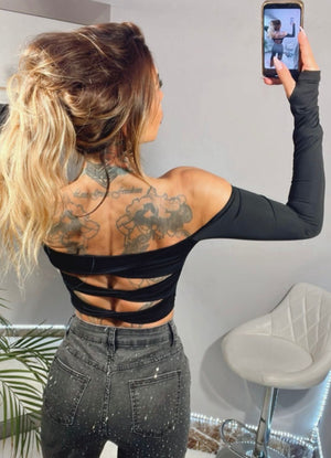 MAGLIA IN LYCRA CON INCROCIO