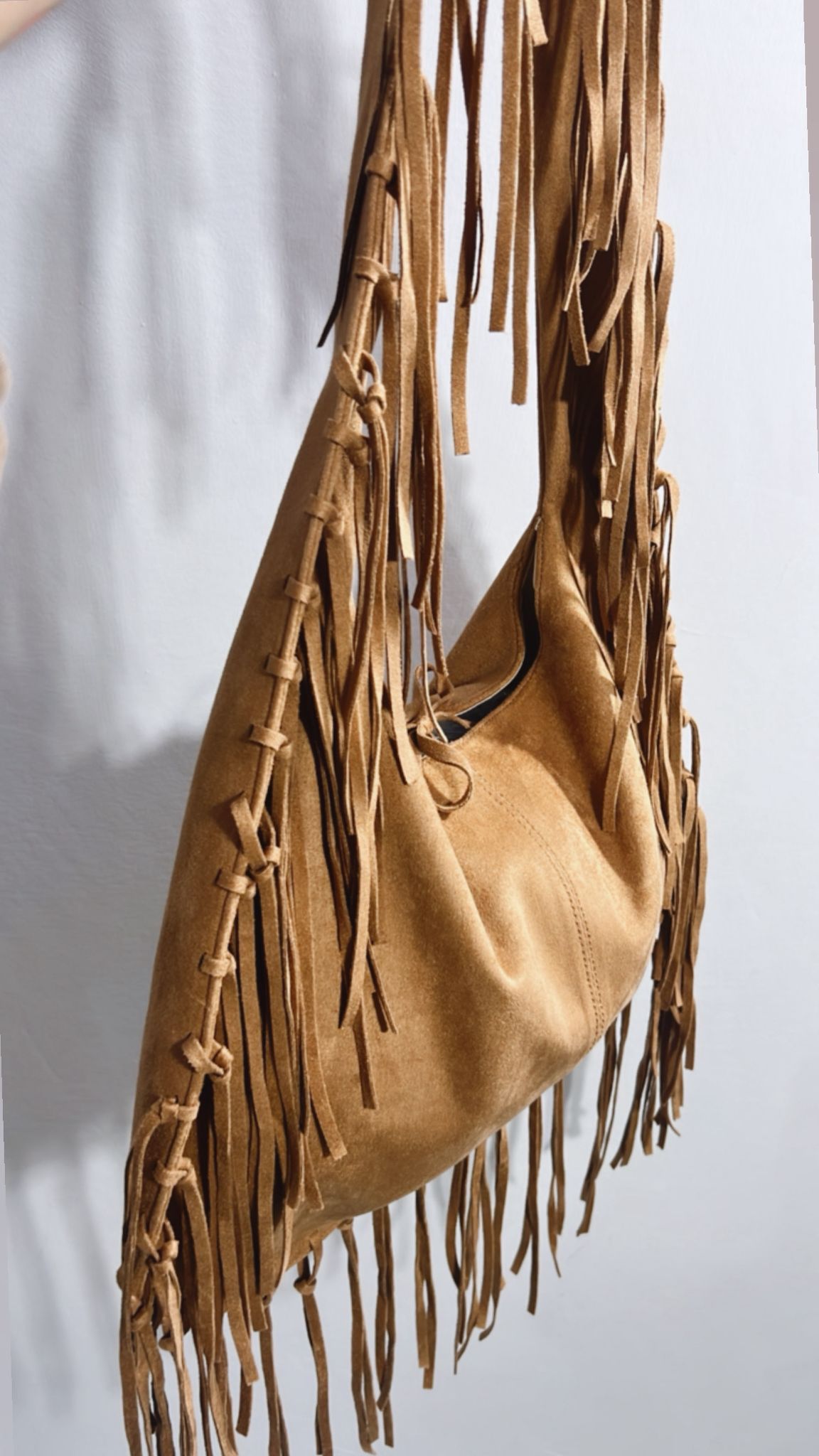 BORSA A SPALLA IN CAMOSCIO ECOLOGICO