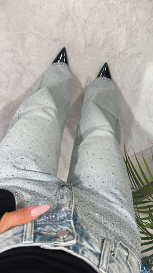 JEANS WIDE LEG STRASS